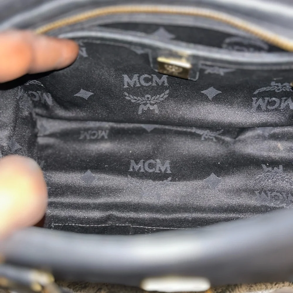 MCM Studded Papillon Barrel Style Bag - Picture 3 of 4